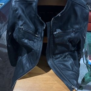 Womens leather motorcycle jacket